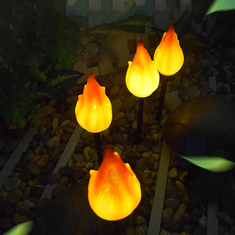 Solar LED Garden Stake – Yellow/Red – (1, 3, or 4 Light Sources)