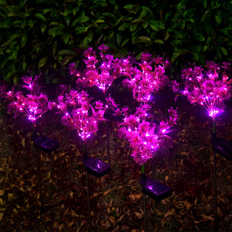 Modern Solar LED Garden Lamp – Purple – (1 LED)