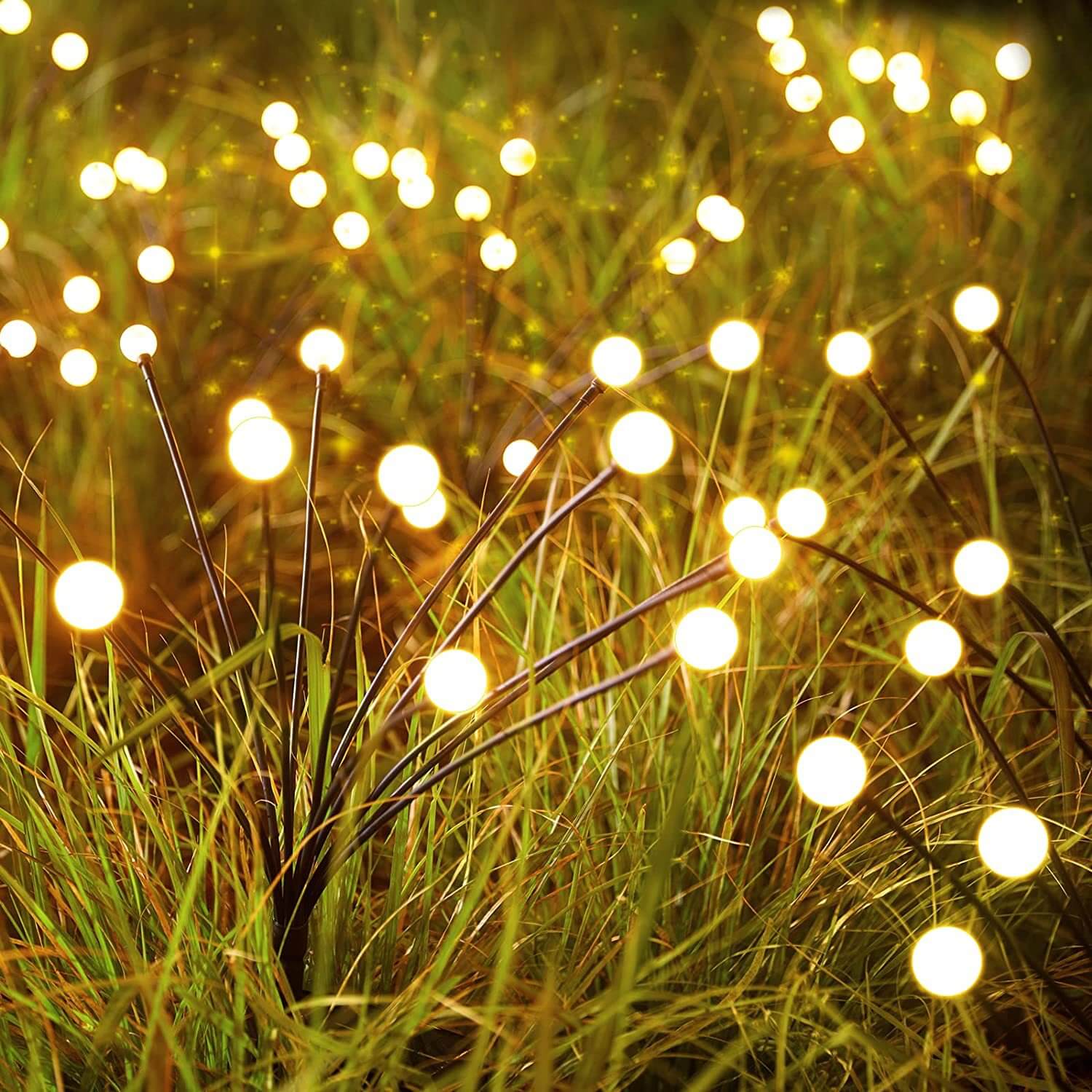 Solar Garden Stake LED Outdoor Lamp with Modern White Light