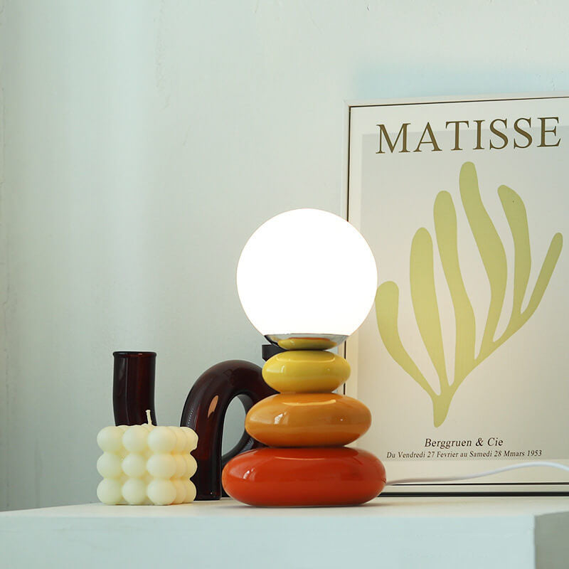 Modern Ceramic LED Table Lamp – USB Rechargeable, 3 W, 300 lm
