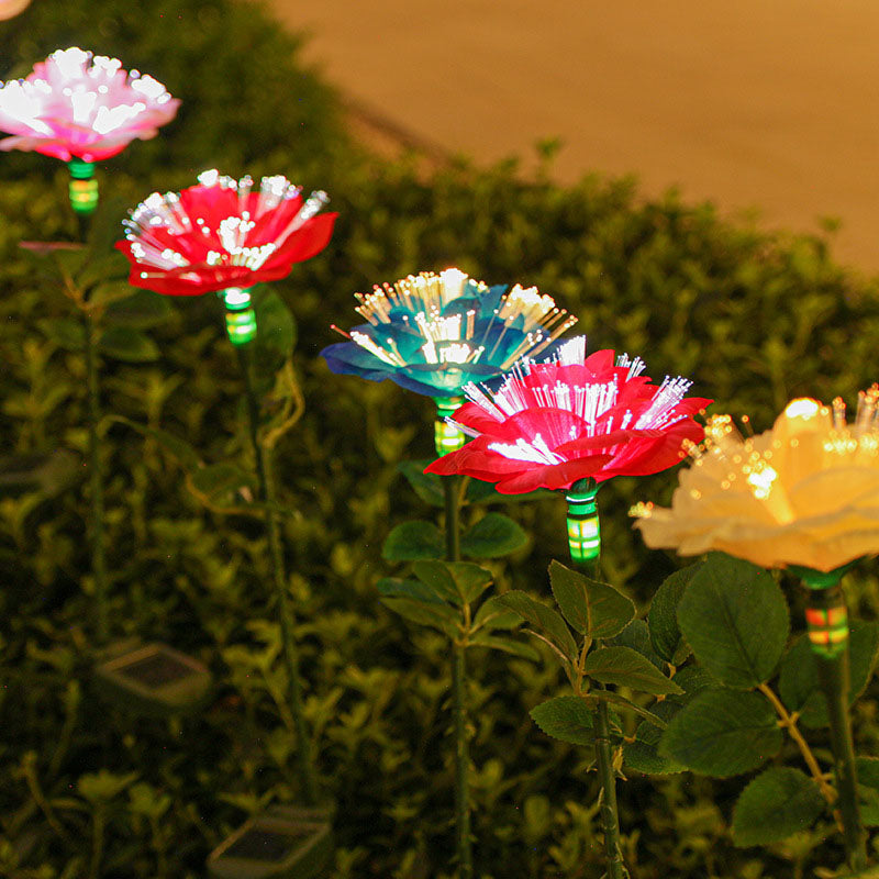 Solar LED Rose Garden Lamp – Creative Red/Pink/Blue/Champagne – 1.2 V (1 Light Source)