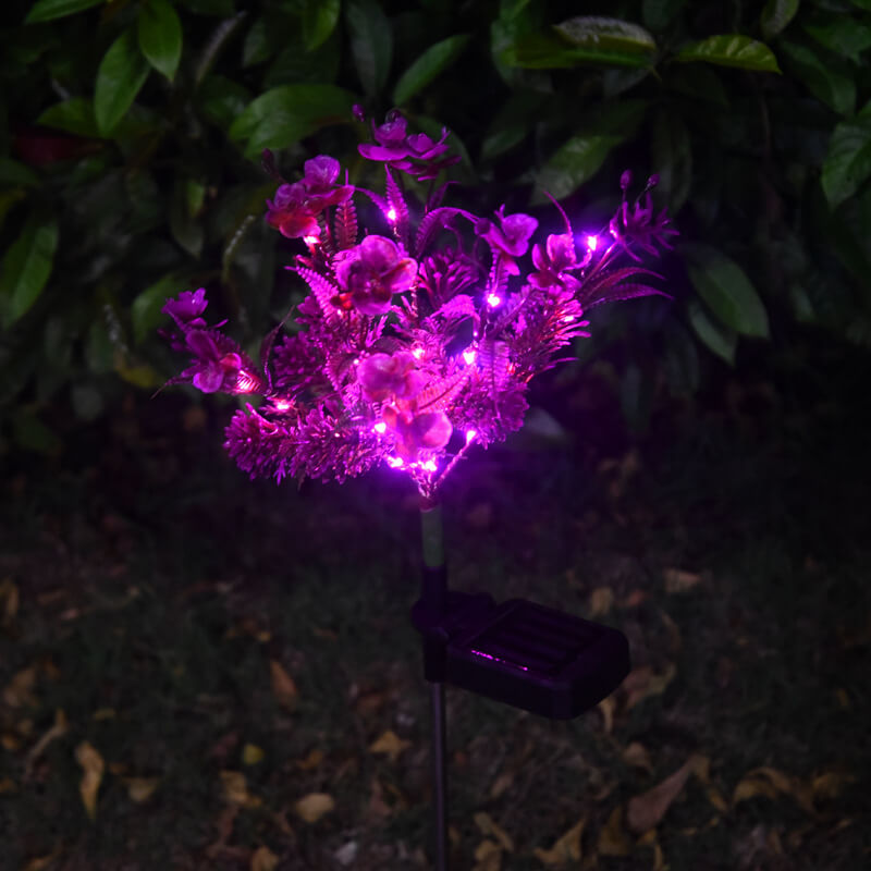 Modern Solar LED Garden Lamp – Purple – (1 LED)