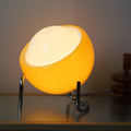 Modern Orange Table Lamp of Glass and Iron – E26 Plug-in