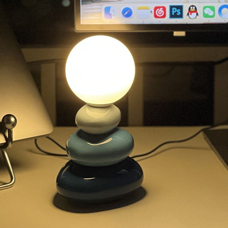 Modern Ceramic LED Table Lamp – USB Rechargeable, 3 W, 300 lm
