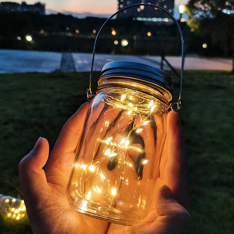 Solar LED Outdoor Lamp – Art Deco White/Yellow –  (20 LEDs)