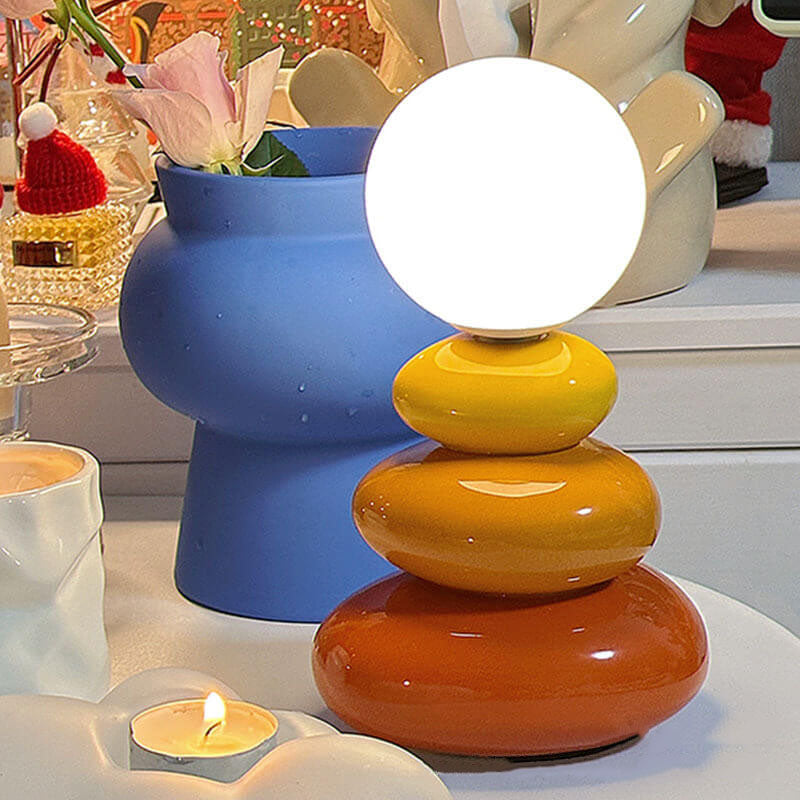 Modern Ceramic LED Table Lamp – USB Rechargeable, 3 W, 300 lm