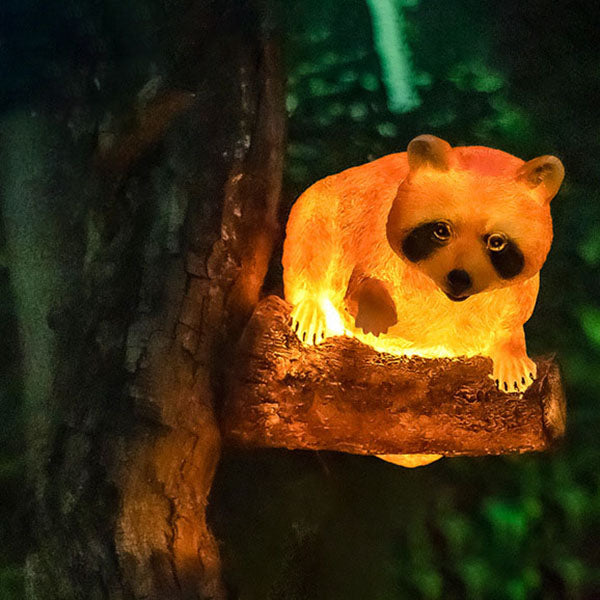 Decorative Solar Zoo Lamp – Owl / Chameleon / Toucan / Raccoon – (1 LED)