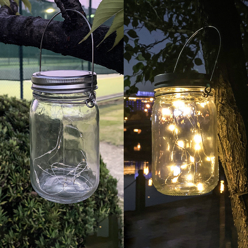 Solar LED Outdoor Lamp – Art Deco White/Yellow –  (20 LEDs)