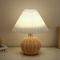 Scandinavian Table Lamp with Fabric Shade – USB & Infinitely Dimmable