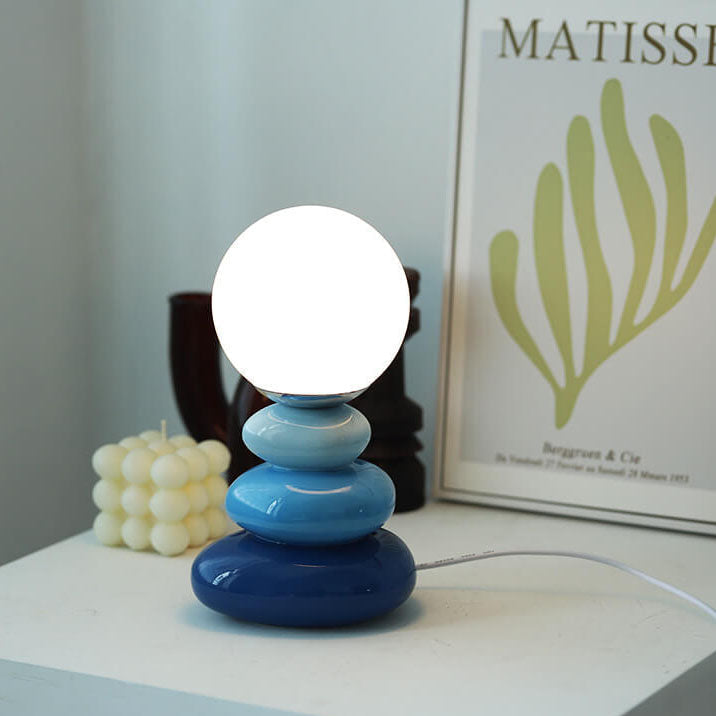 Modern Ceramic LED Table Lamp – USB Rechargeable, 3 W, 300 lm