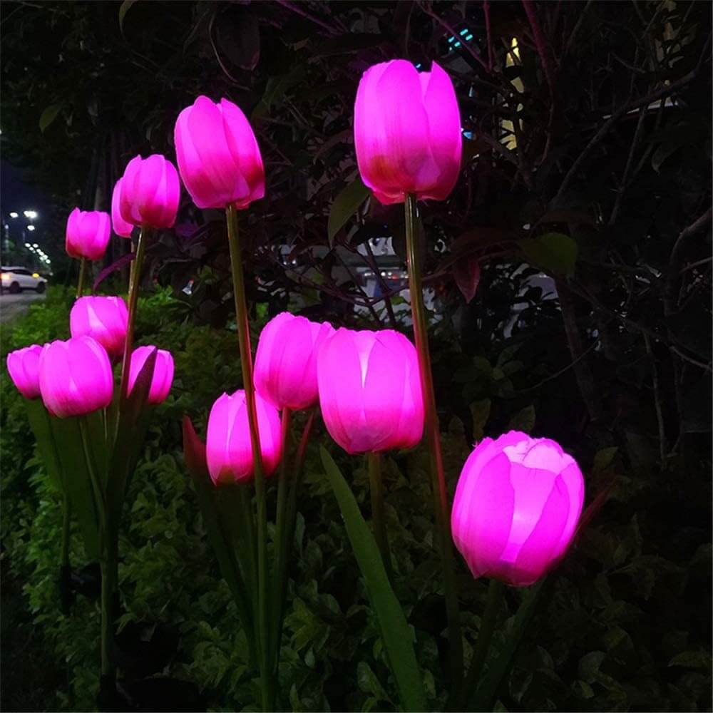 Solar LED Garden Lamp with Tulip Design – Pink/Purple/Blue/Yellow – (1 LED)