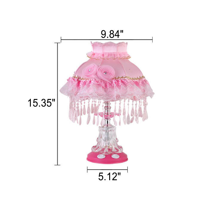 Modern Fabric Table Lamp – Glass & Textile, E26 Socket, 39 cm High