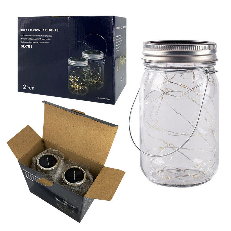 Solar LED Outdoor Lamp – Art Deco White/Yellow –  (20 LEDs)