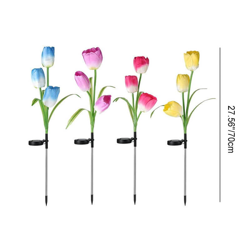 Solar LED Garden Lamp with Tulip Design – Pink/Purple/Blue/Yellow – (1 LED)