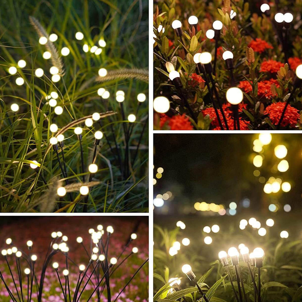 Solar Garden Stake LED Outdoor Lamp with Modern White Light