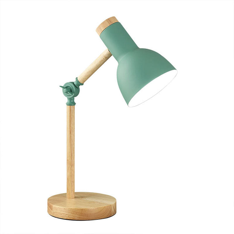 Scandinavian Table Lamp of Wood and Iron – Multiple Colors