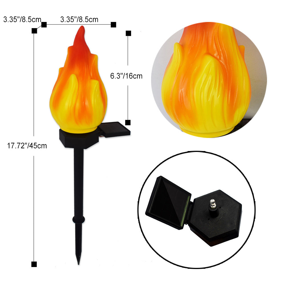 Solar LED Garden Stake – Yellow/Red – (1, 3, or 4 Light Sources)