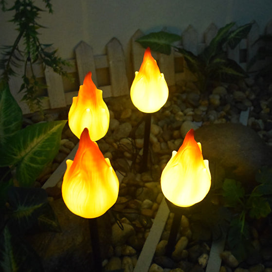 Solar LED Garden Stake – Yellow/Red – (1, 3, or 4 Light Sources)