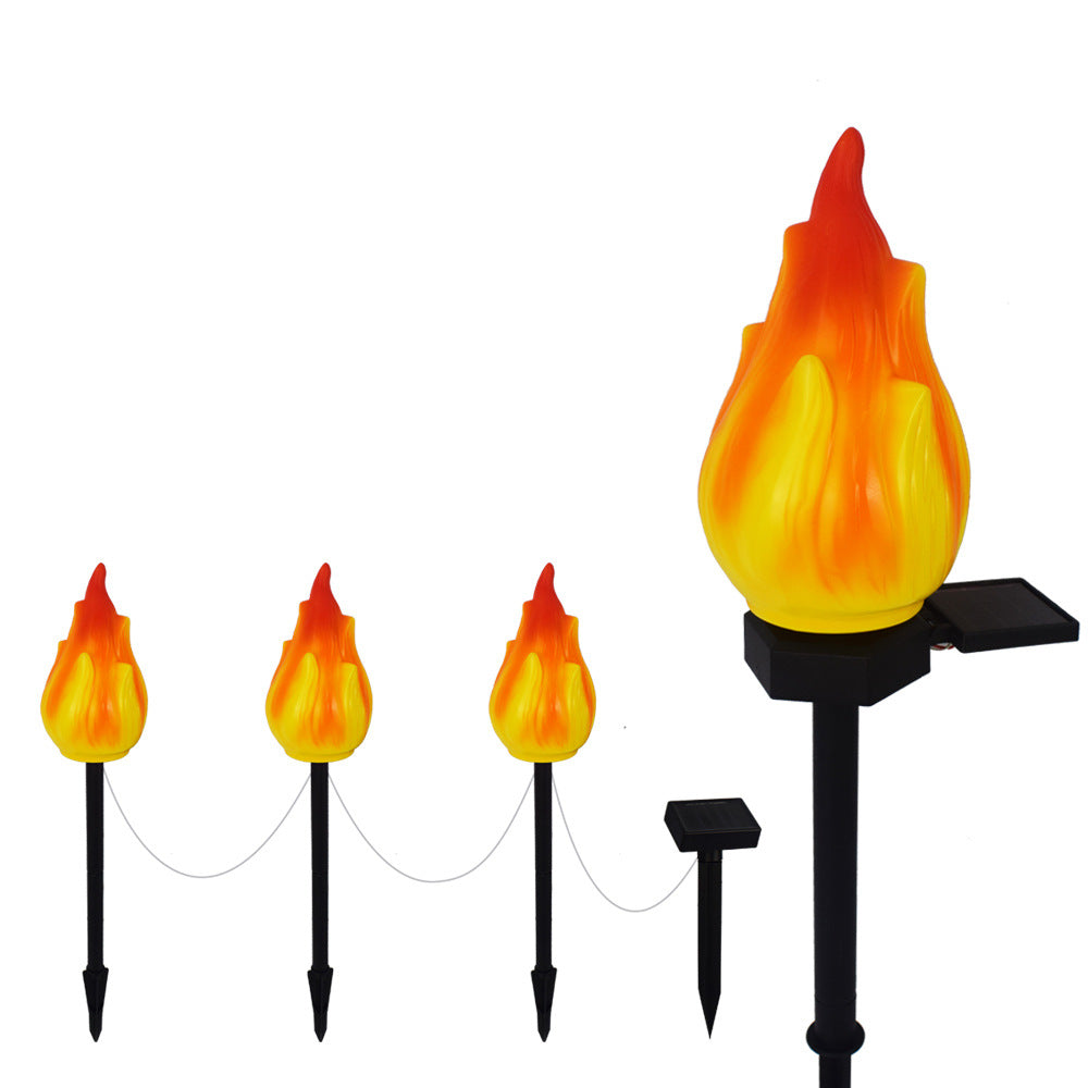 Solar LED Garden Stake – Yellow/Red – (1, 3, or 4 Light Sources)