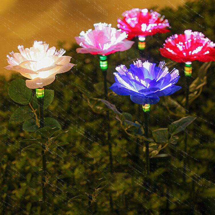 Solar LED Rose Garden Lamp – Creative Red/Pink/Blue/Champagne – 1.2 V (1 Light Source)