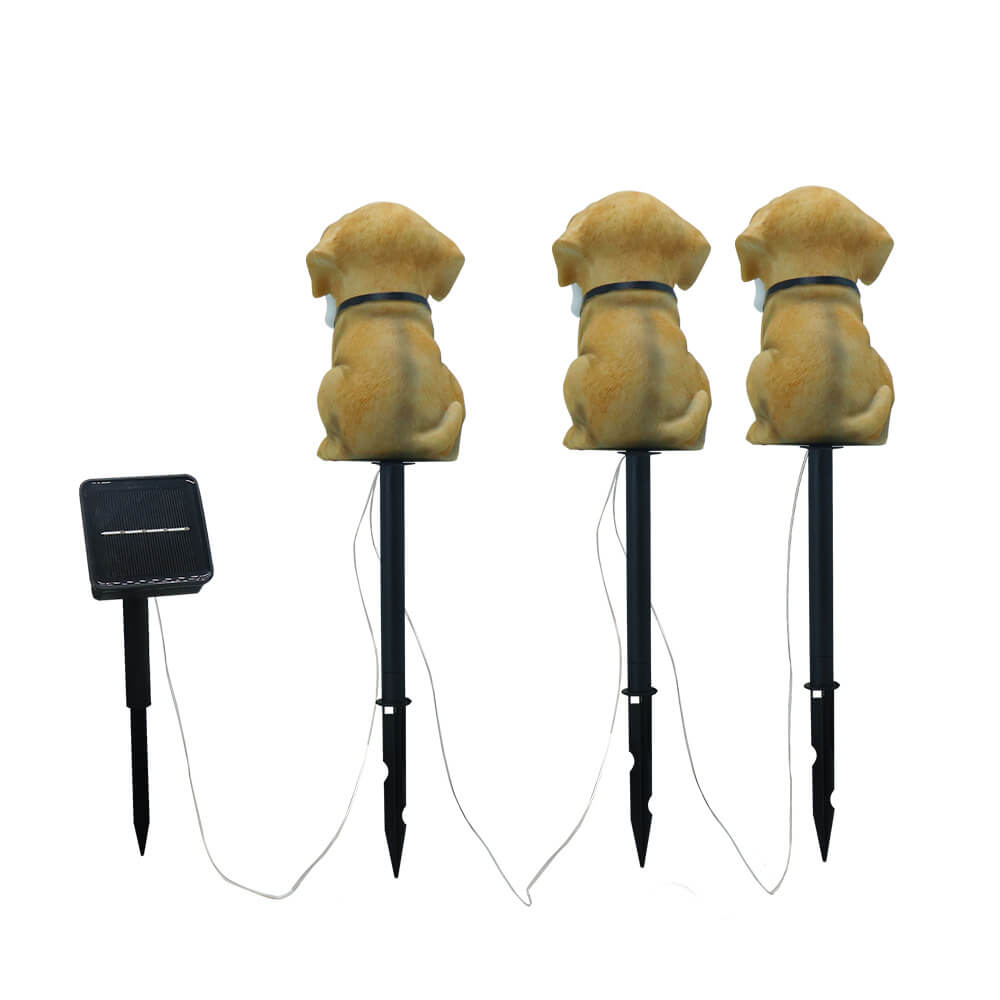Cute Puppy Garden Lamp – Yellow – (1 Light Source)