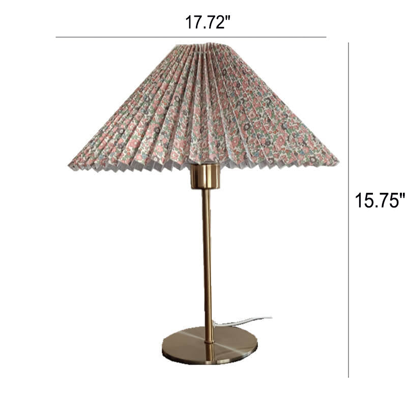 Modern Table Lamp – Metal & Fabric Shade, 3-Color Light, E26 Socket