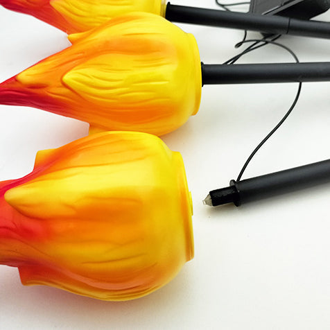 Solar LED Garden Stake – Yellow/Red – (1, 3, or 4 Light Sources)