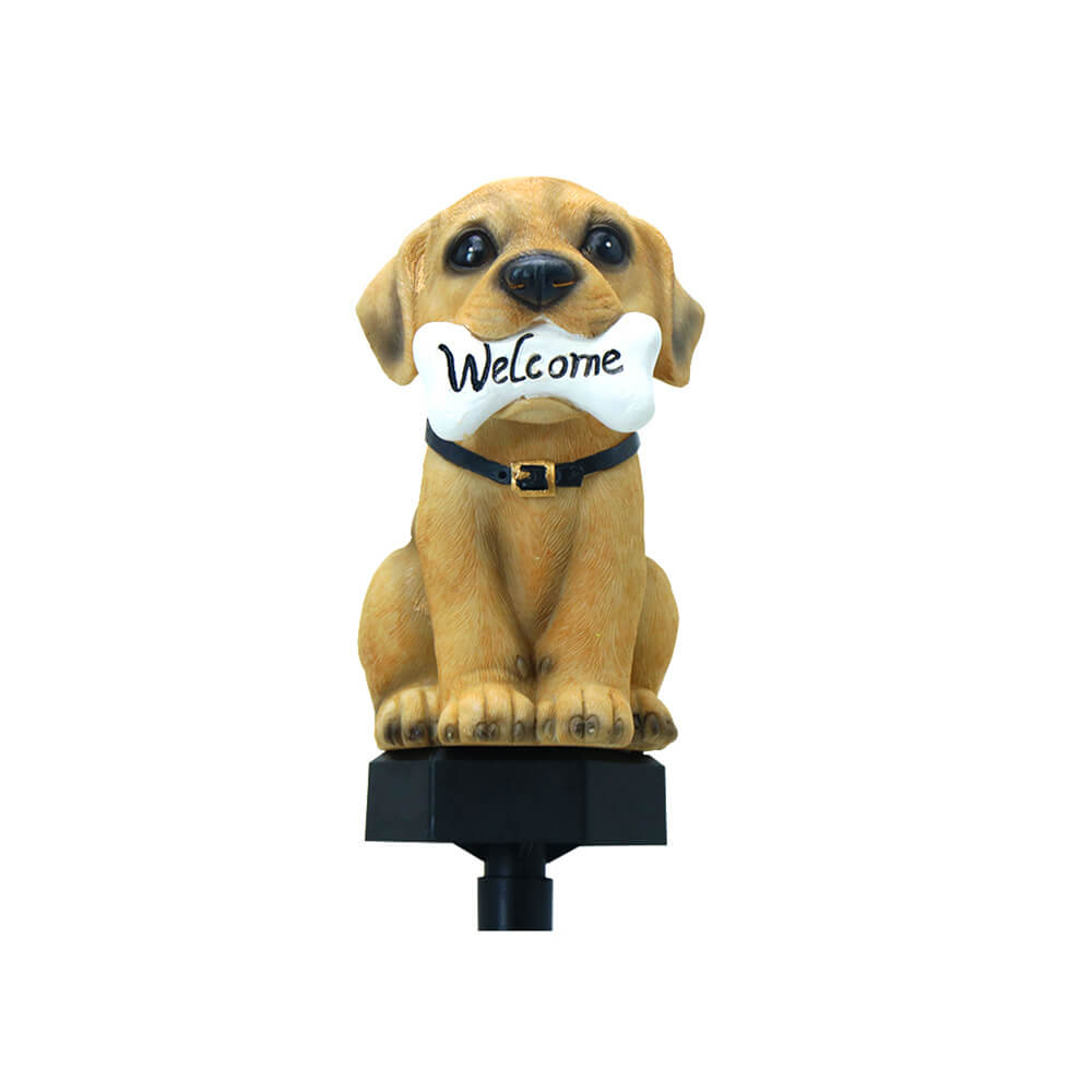 Cute Puppy Garden Lamp – Yellow – (1 Light Source)