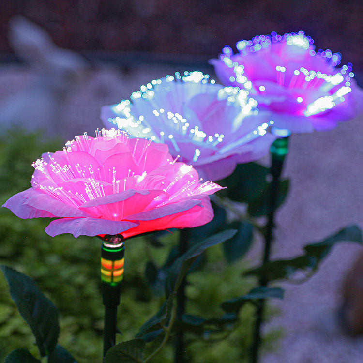 Solar LED Rose Garden Lamp – Creative Red/Pink/Blue/Champagne – 1.2 V (1 Light Source)