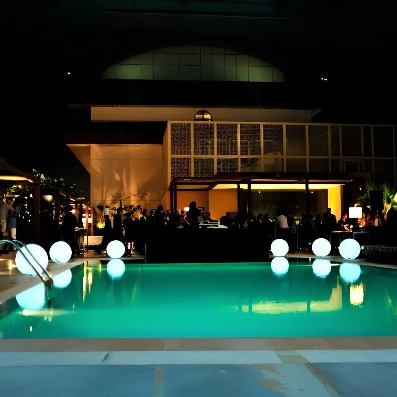 Spherical LED Garden Lamp for Outdoors with 16 Colors & Remote Control