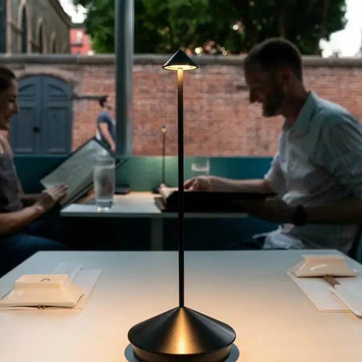 Scandinavian Minimalist Table Lamp with Dimmable LED & Wireless Design