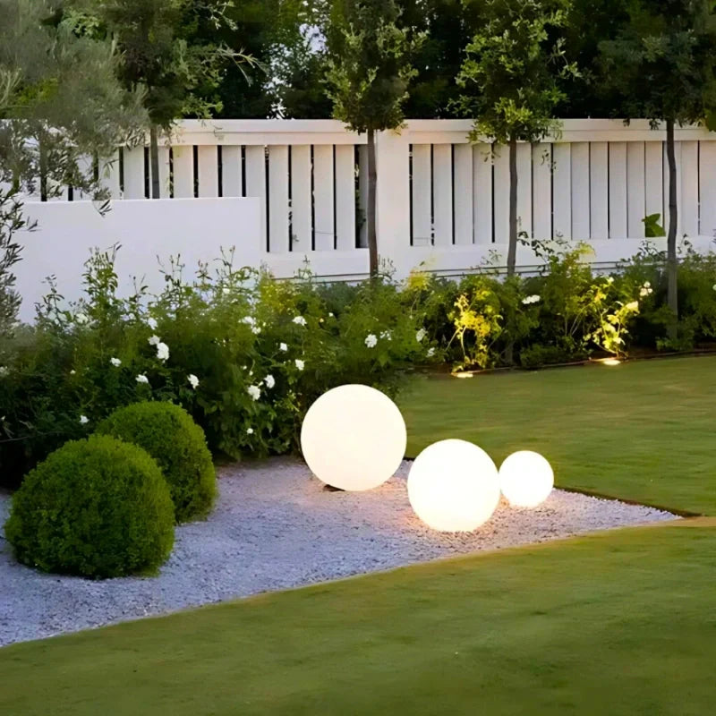 Spherical LED Garden Lamp for Outdoors with 16 Colors & Remote Control