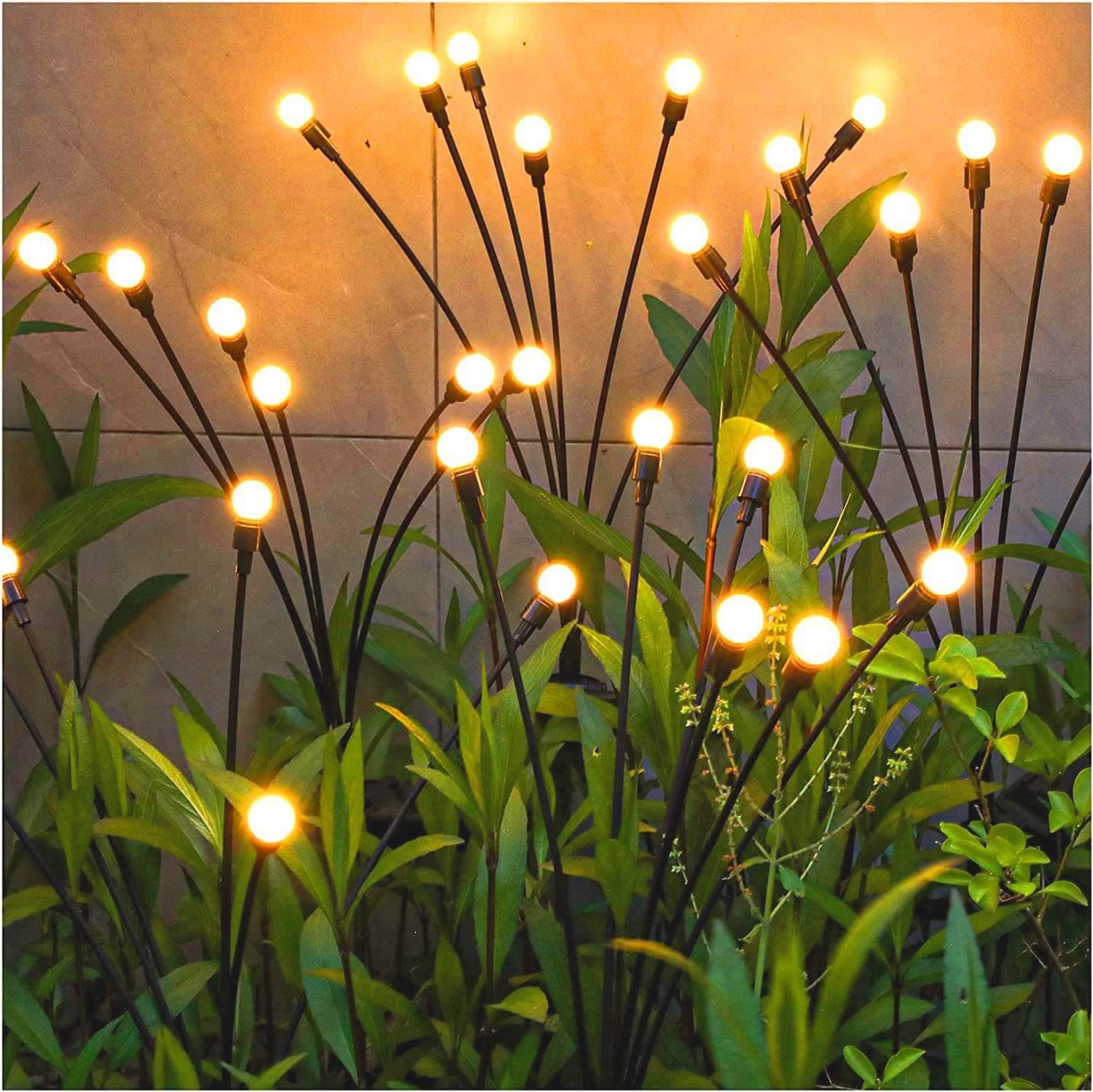Solar Garden Stake LED Outdoor Lamp with Modern White Light