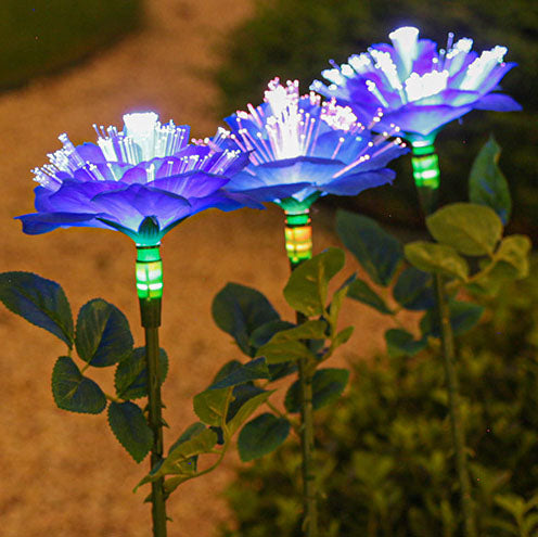 Solar LED Rose Garden Lamp – Creative Red/Pink/Blue/Champagne – 1.2 V (1 Light Source)
