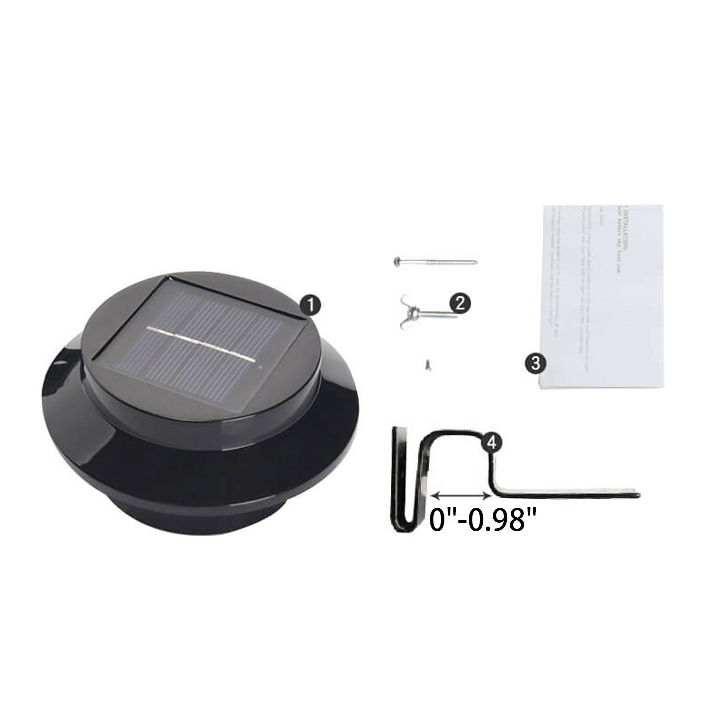 Industrial Solar Wall Lamp – Black/White – Weatherproof Outdoor Light
