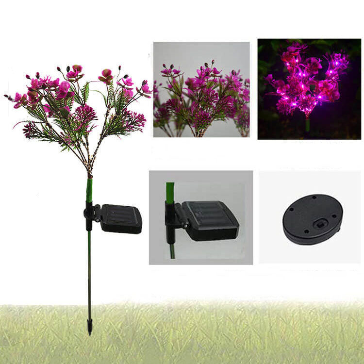 Modern Solar LED Garden Lamp – Purple – (1 LED)