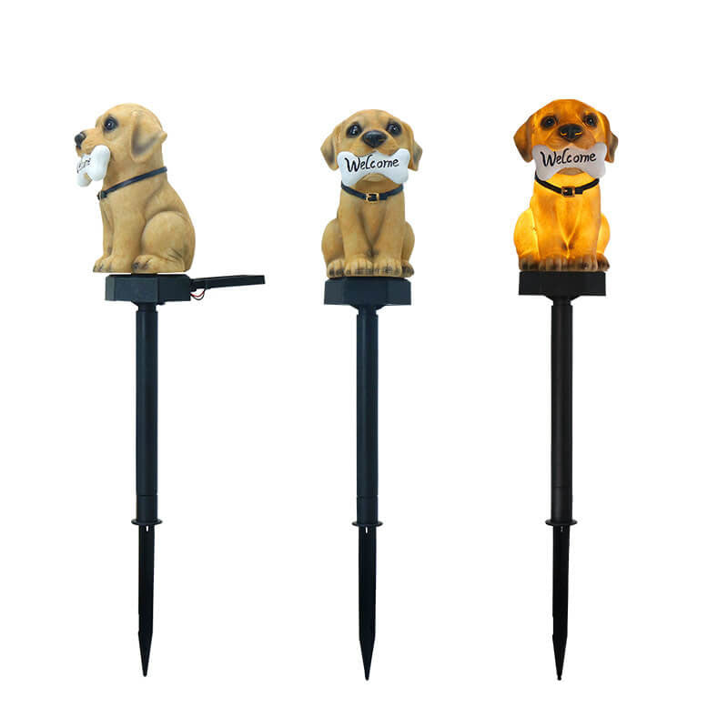 Cute Puppy Garden Lamp – Yellow – (1 Light Source)