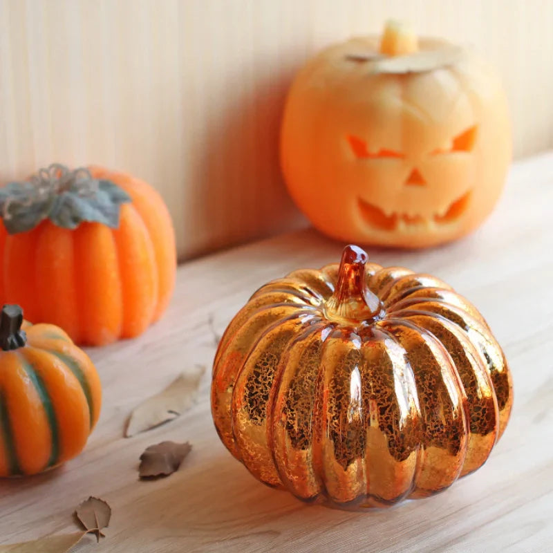 Handblown Glass Autumn Lighting – With Timer and Warm White Light