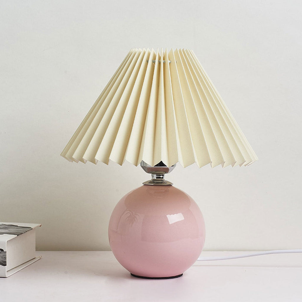 Modern Ceramic Table Lamp with Fabric Shade – Multiple Colors