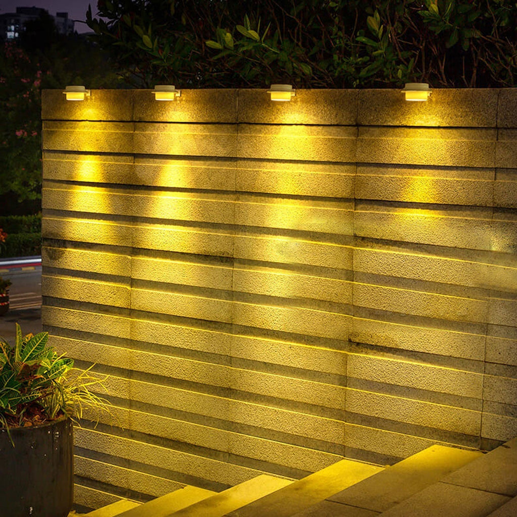 Industrial Solar Wall Lamp – Black/White – Weatherproof Outdoor Light