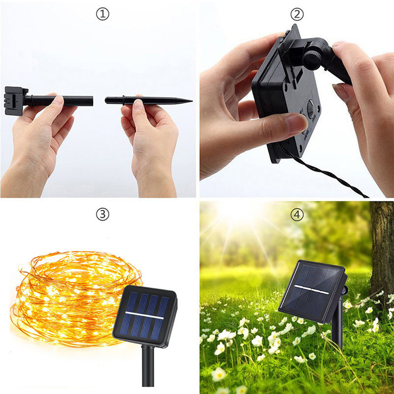 Solar LED Honeybee Decorative Lighting – Art Deco Red/Yellow/White – (20 / 30 / 50 / 100 LEDs)