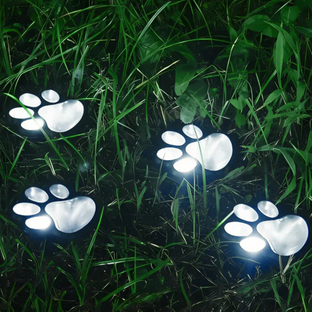 Solar Paw Print Lamp – Cozy Garden Lighting for Animal Lovers