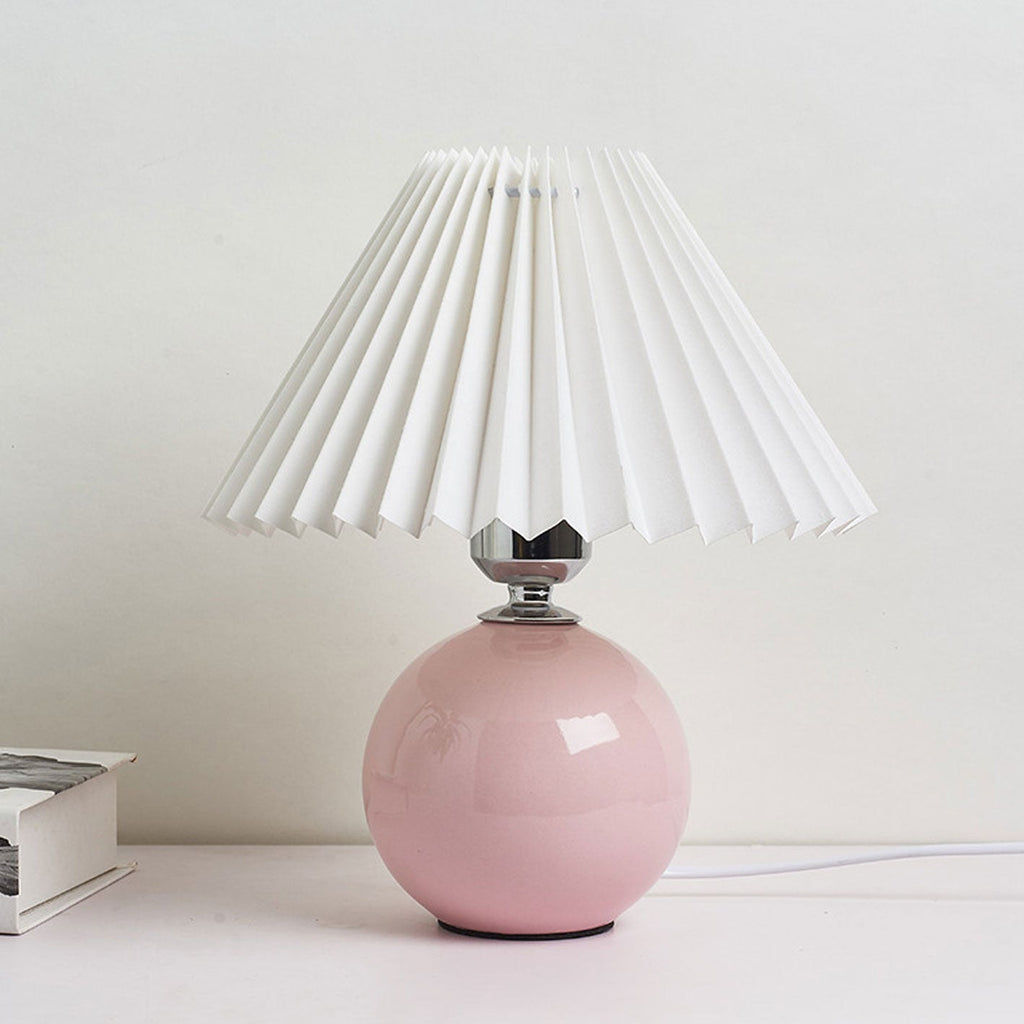 Modern Ceramic Table Lamp with Fabric Shade – Multiple Colors