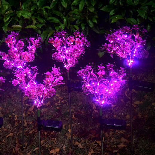 Modern Solar LED Garden Lamp – Purple – (1 LED)