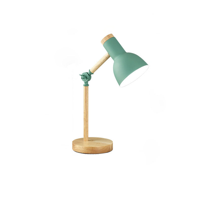 Scandinavian Table Lamp of Wood and Iron – Multiple Colors