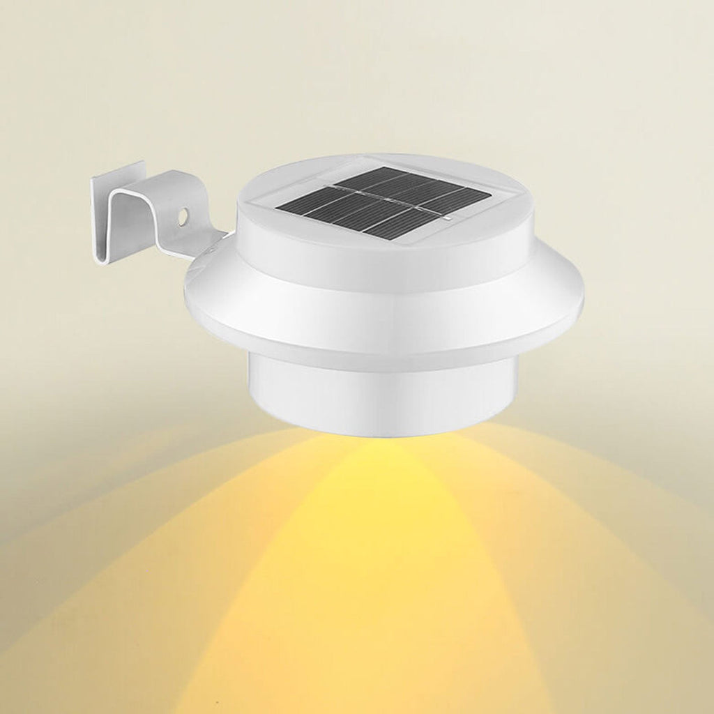 Industrial Solar Wall Lamp – Black/White – Weatherproof Outdoor Light
