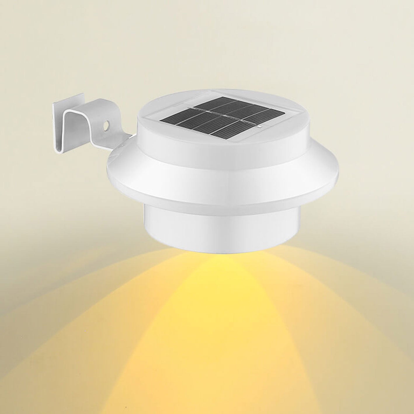 Industrial Solar Wall Lamp – Black/White – Weatherproof Outdoor Light