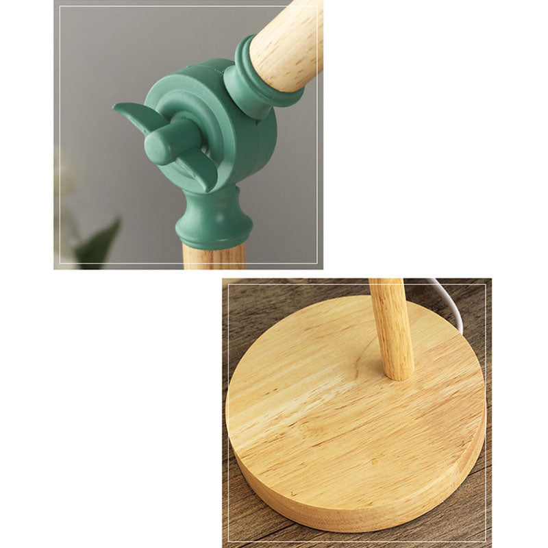 Scandinavian Table Lamp of Wood and Iron – Multiple Colors
