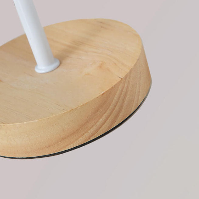 Scandinavian Modern Wooden Table Lamp with Integrated LED – USB Plug-In