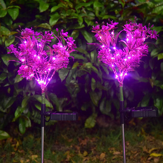 Modern Solar LED Garden Lamp – Purple – (1 LED)